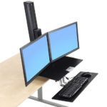 Ergotron WorkFit-S, Dual Monitor with Worksurface+ mounting desktop