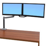 LX HD Sit-Stand Desk Mount Arm with Dual Monitor Kit