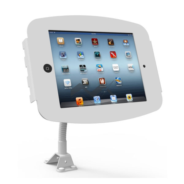 Flex-Stand iPad Enclosure Kiosk with Lockable Flip Cover (for iPad Mini)