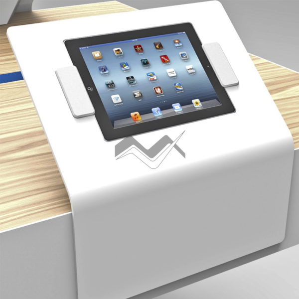 Lockable Slide-Wing iPad Enclosure Kiosk with Cascading Front Panel (for iPad 2/3/4)