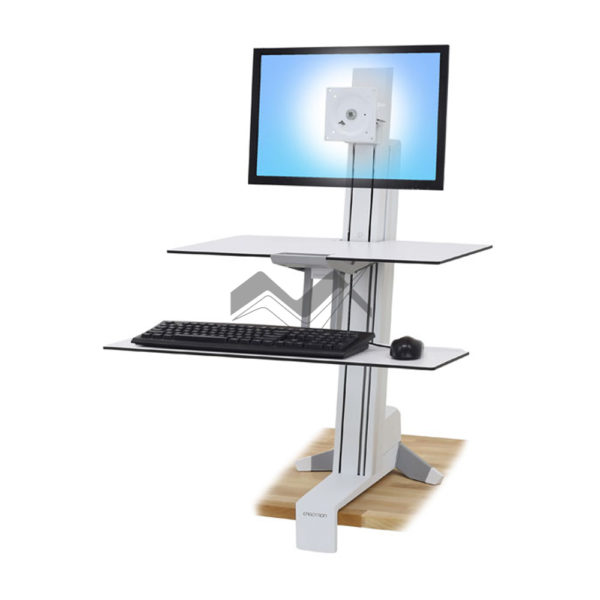 WorkFit-S, Single LD with Worksurface+ - Desktop Mount