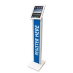 Floor Standing iPad Enclosure Kiosk with Personalised Message Panel Stand (for iPad 1/2/3/4/Air)
