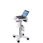 Laptop Cart the ergonomic and mobile laptop healthcare cart securely holds your laptop for comfortable data entry while swiftly moves to the point of need