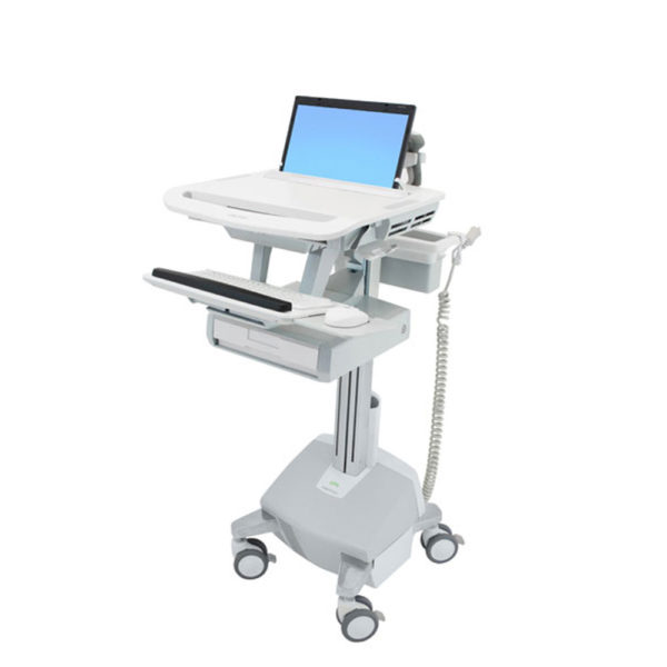 StyleView Laptop Cart LiFe Powered with Drawers Medical Cart Mobile StyleView® Laptop Cart LiFe