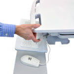 The ergonomic sit-stand StyleView® Cart with LCD