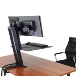 WorkFit-SR, Dual Monitor, Sit-Stand Desktop Workstation