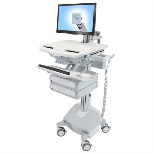 StyleView® Cart with LCD Arm, LiFe Powered, 1 Drawer (1×1)