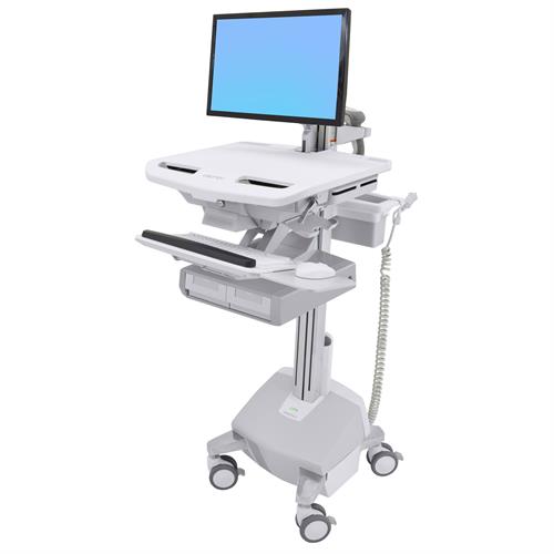 StyleView® Cart with LCD Arm, LiFe Powered, 2 Drawers (2×1)