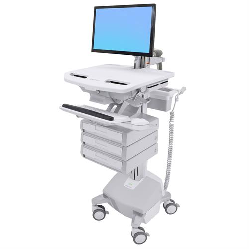 StyleView® Cart with LCD Arm, LiFe Powered, 3 Drawers (1×3)