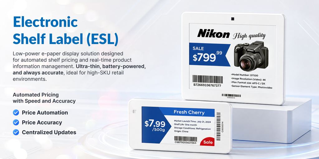 An at-a-glance look at modern Electronic Shelf Label (ESL) technology